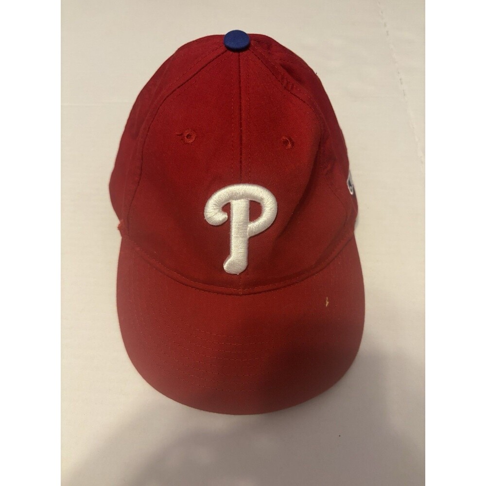 OC Sports Philadelphia Phillies MLB Boys Youth Red Cap Hat White P Logo Licensed